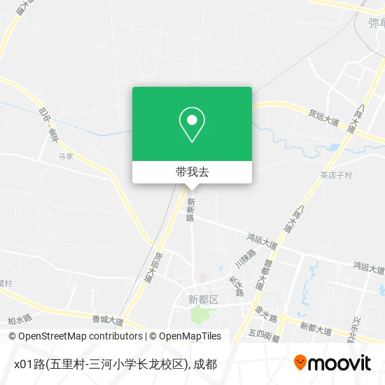 x01路(五里村-三河小学长龙校区)地图