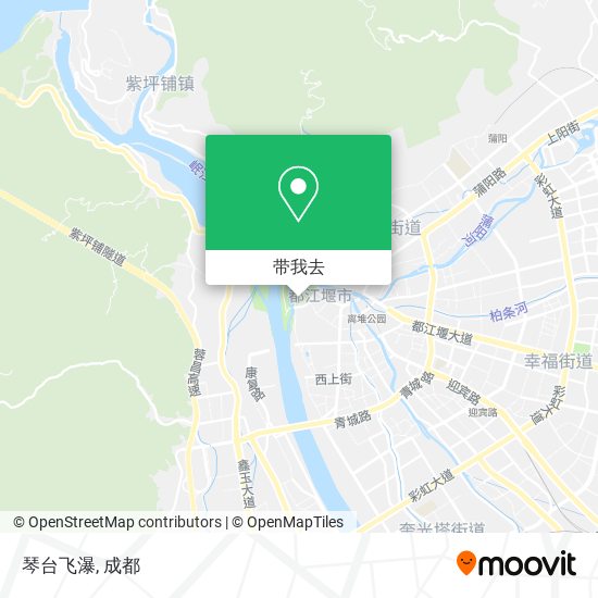 琴台飞瀑地图