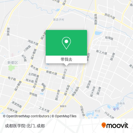 成都医学院-北门地图