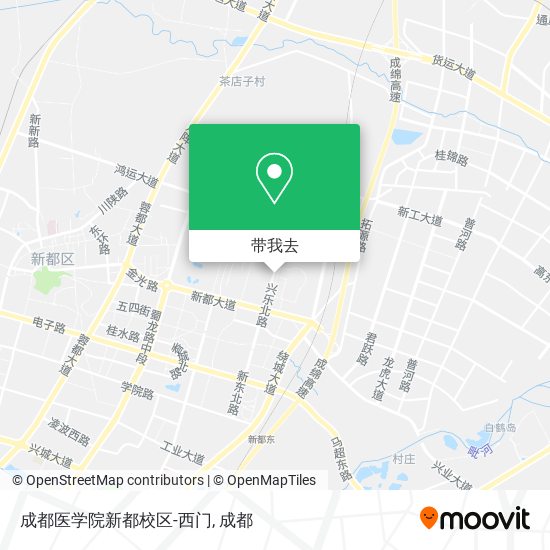 成都医学院新都校区-西门地图
