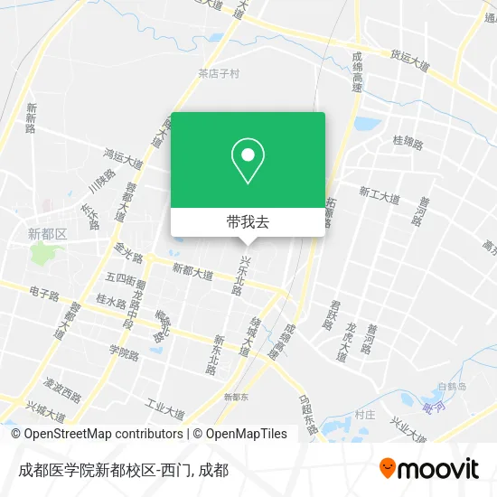成都医学院新都校区-西门地图