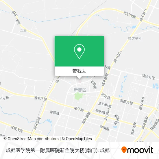 成都医学院第一附属医院新住院大楼(南门)地图