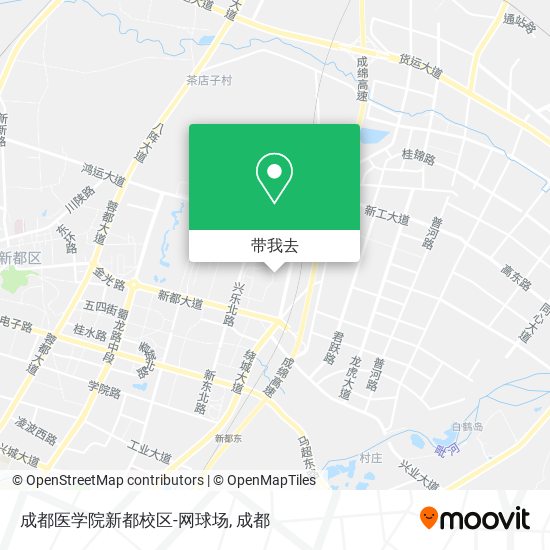 成都医学院新都校区-网球场地图