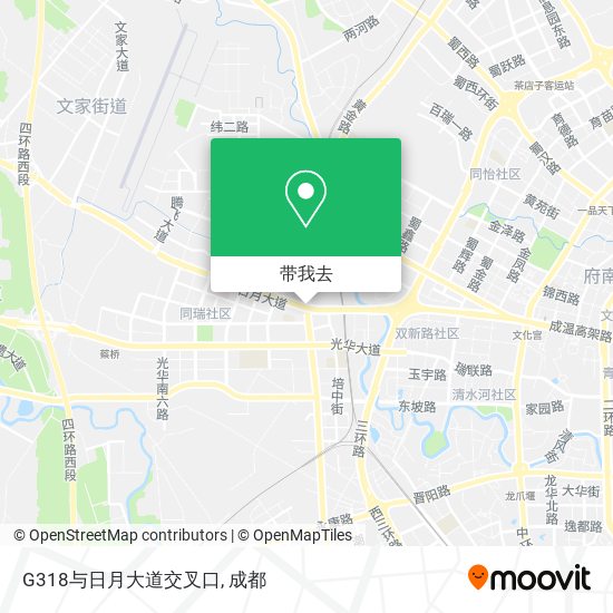 G318与日月大道交叉口地图
