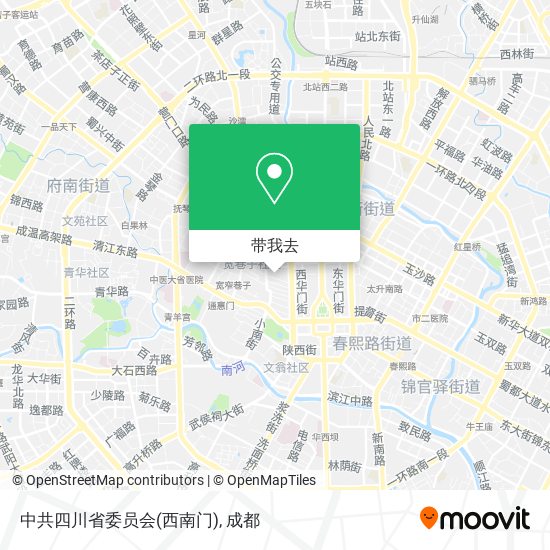 中共四川省委员会(西南门)地图