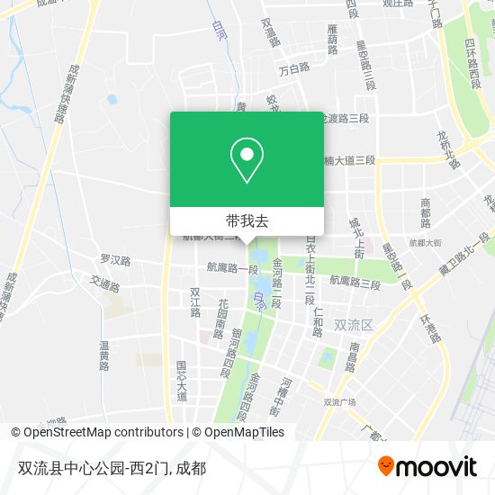 双流县中心公园-西2门地图