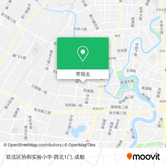 双流区协和实验小学-西北1门地图