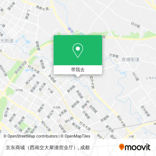 京东商城（西南交大犀浦营业厅）地图