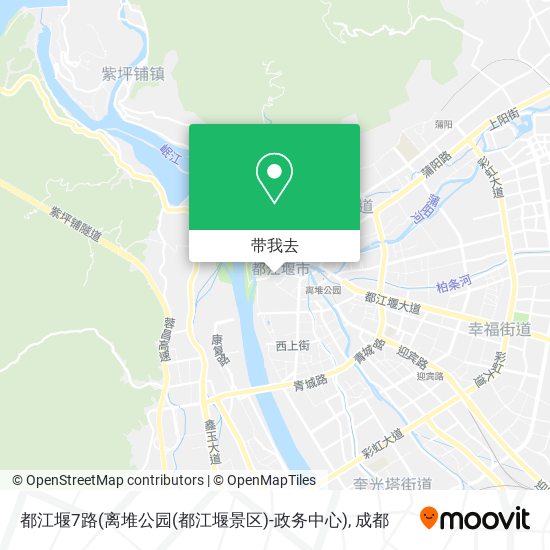 都江堰7路(离堆公园(都江堰景区)-政务中心)地图