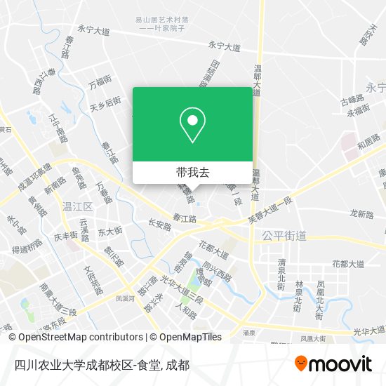 四川农业大学成都校区-食堂地图