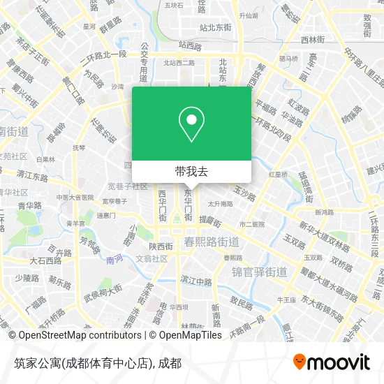 筑家公寓(成都体育中心店)地图