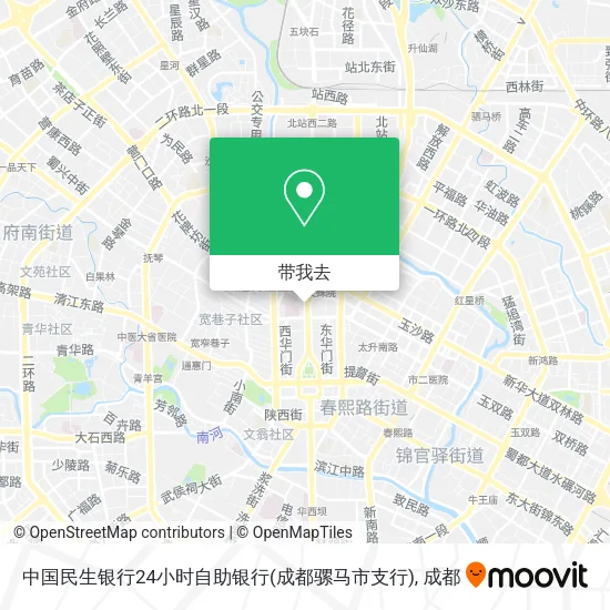 中国民生银行24小时自助银行(成都骡马市支行)地图