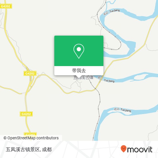 五凤溪古镇景区地图