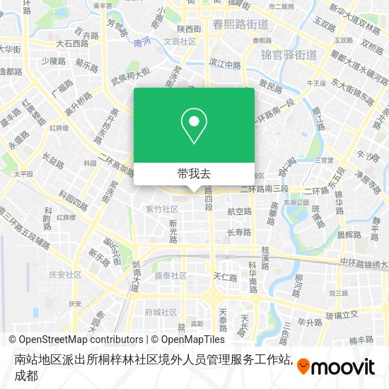 南站地区派出所桐梓林社区境外人员管理服务工作站地图