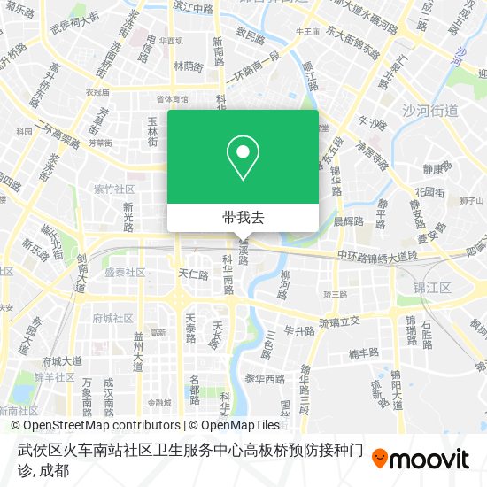 武侯区火车南站社区卫生服务中心高板桥预防接种门诊地图