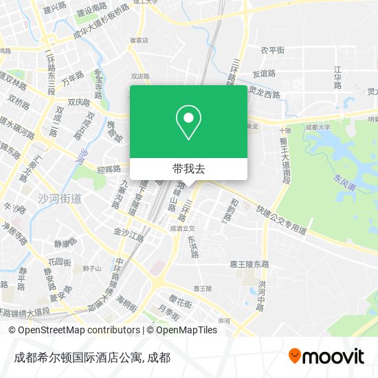 成都希尔顿国际酒店公寓地图