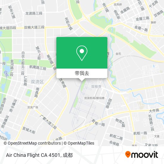 Air China Flight CA 4501地图