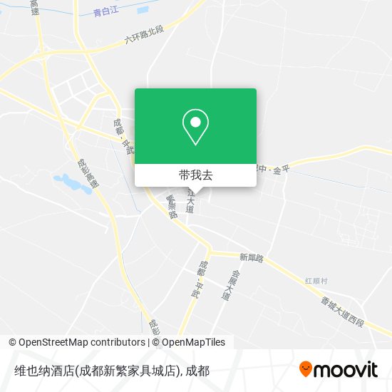 维也纳酒店(成都新繁家具城店)地图