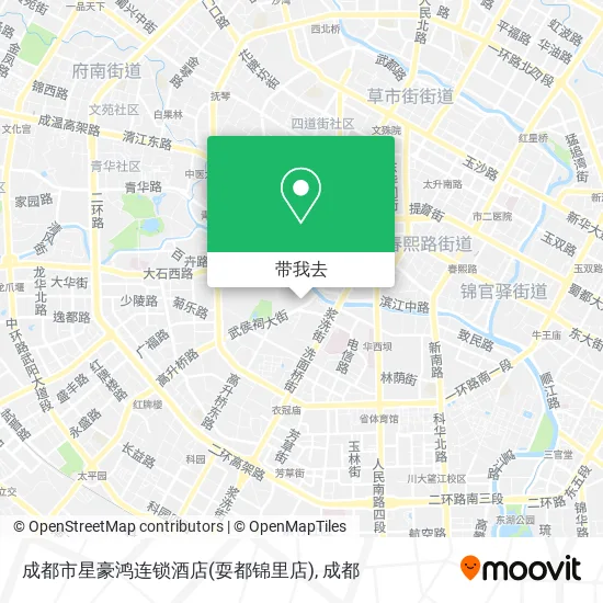 成都市星豪鸿连锁酒店(耍都锦里店)地图