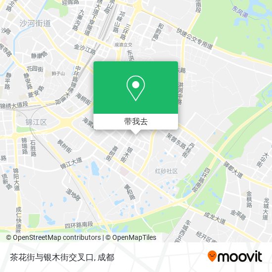 茶花街与银木街交叉口地图
