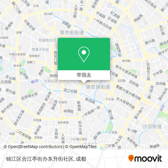 锦江区合江亭街办东升街社区地图