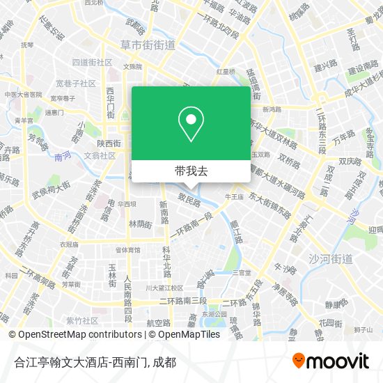 合江亭翰文大酒店-西南门地图