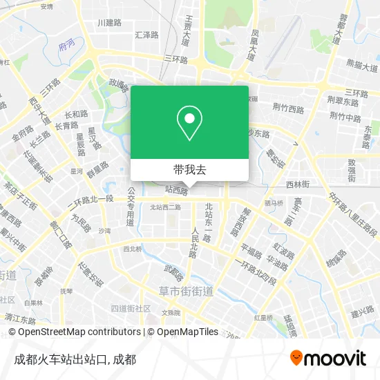 成都火车站出站口地图