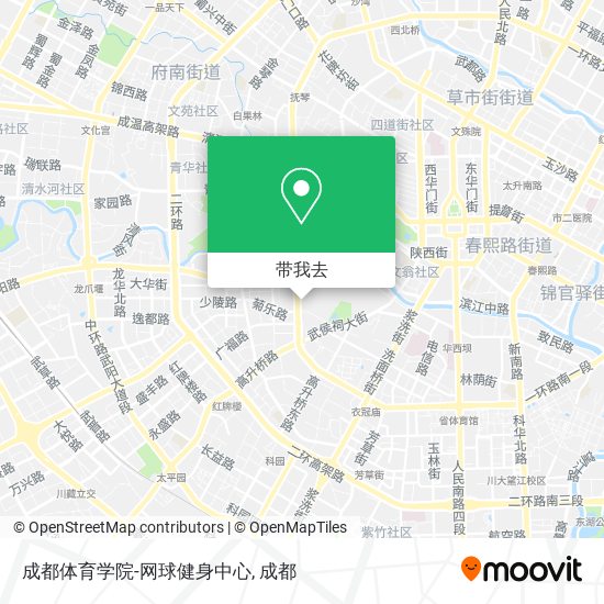 成都体育学院-网球健身中心地图