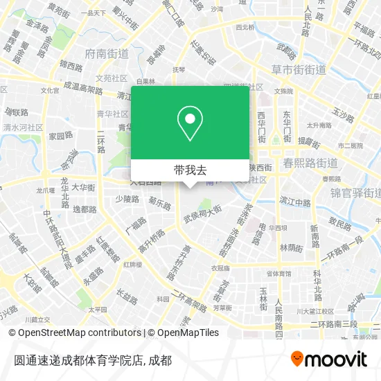 圆通速递成都体育学院店地图