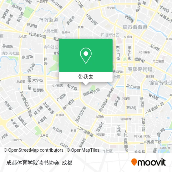 成都体育学院读书协会地图