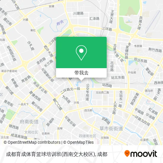 成都育成体育篮球培训班(西南交大校区)地图