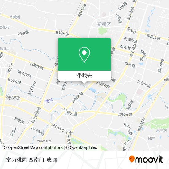 富力桃园-西南门地图