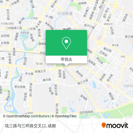 琉三路与三环路交叉口地图