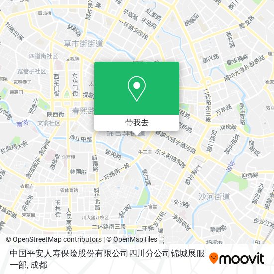 中国平安人寿保险股份有限公司四川分公司锦城展服一部地图