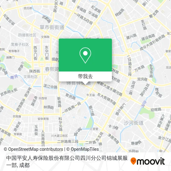 中国平安人寿保险股份有限公司四川分公司锦城展服一部地图