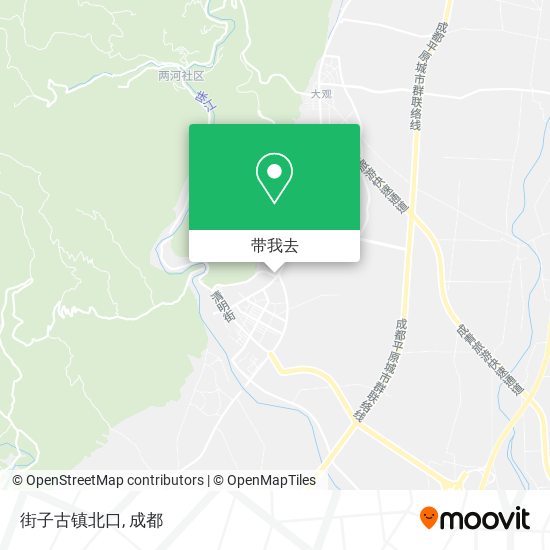 街子古镇北口地图