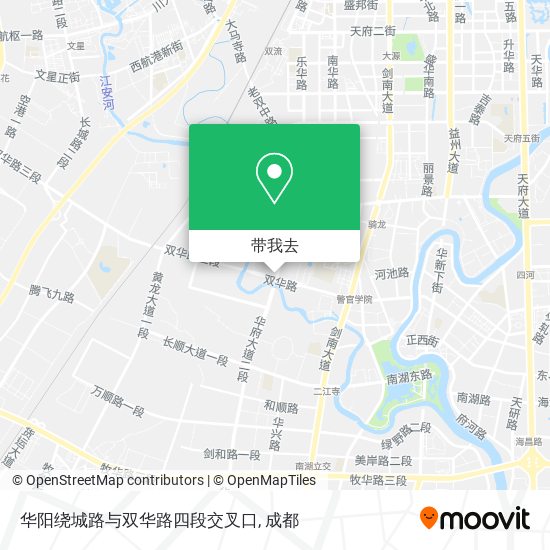 华阳绕城路与双华路四段交叉口地图
