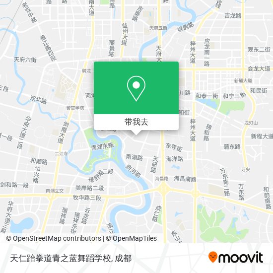 天仁跆拳道青之蓝舞蹈学校地图