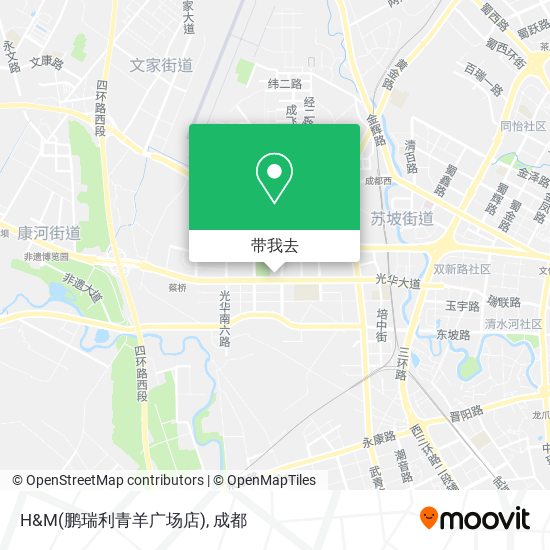 H&M(鹏瑞利青羊广场店)地图