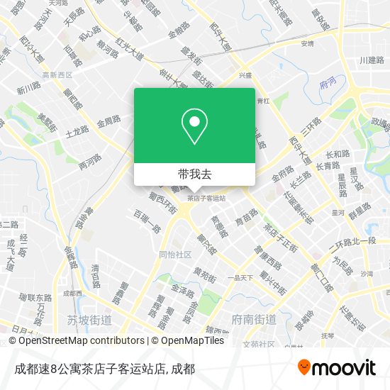 成都速8公寓茶店子客运站店地图