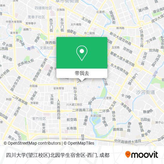 四川大学(望江校区)北园学生宿舍区-西门地图