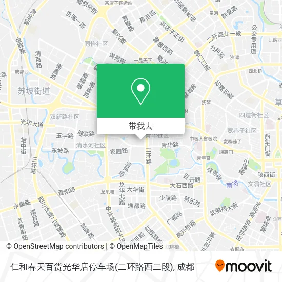 仁和春天百货光华店停车场(二环路西二段)地图