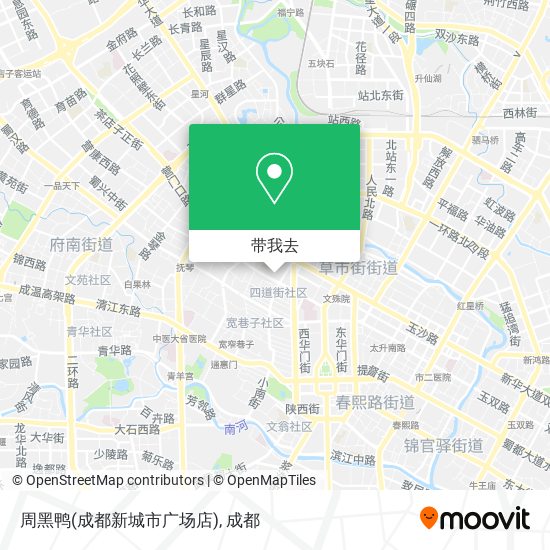 周黑鸭(成都新城市广场店)地图