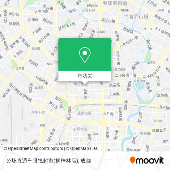 公场直通车眼镜超市(桐梓林店)地图