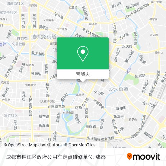 成都市锦江区政府公用车定点维修单位地图