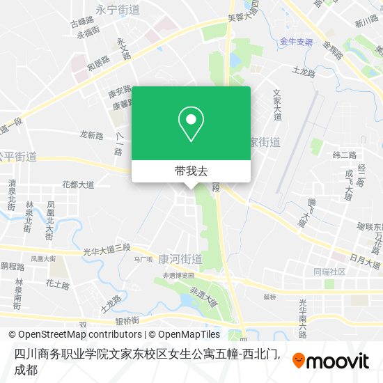 四川商务职业学院文家东校区女生公寓五幢-西北门地图
