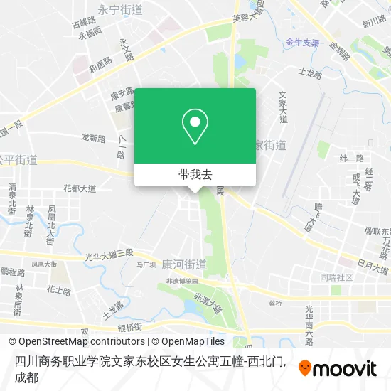 四川商务职业学院文家东校区女生公寓五幢-西北门地图