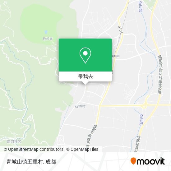 青城山镇五里村地图