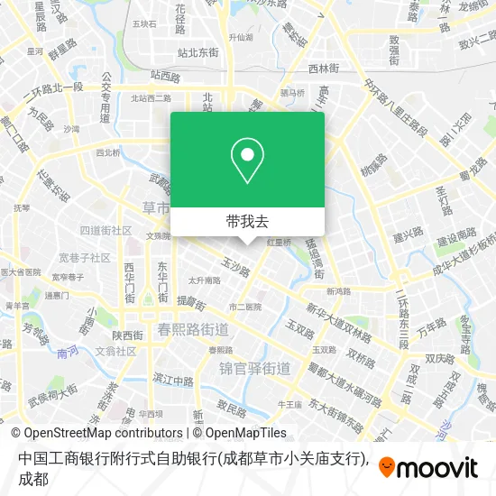 中国工商银行附行式自助银行(成都草市小关庙支行)地图
