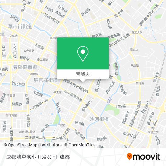 成都航空实业开发公司地图